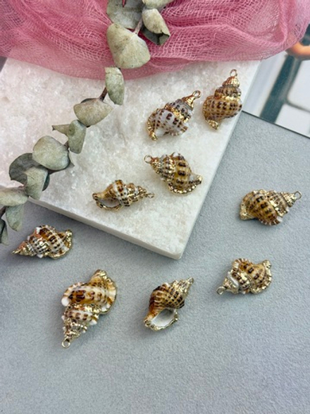 Подвеска ракушка, 15*28 мм, 2 штуки