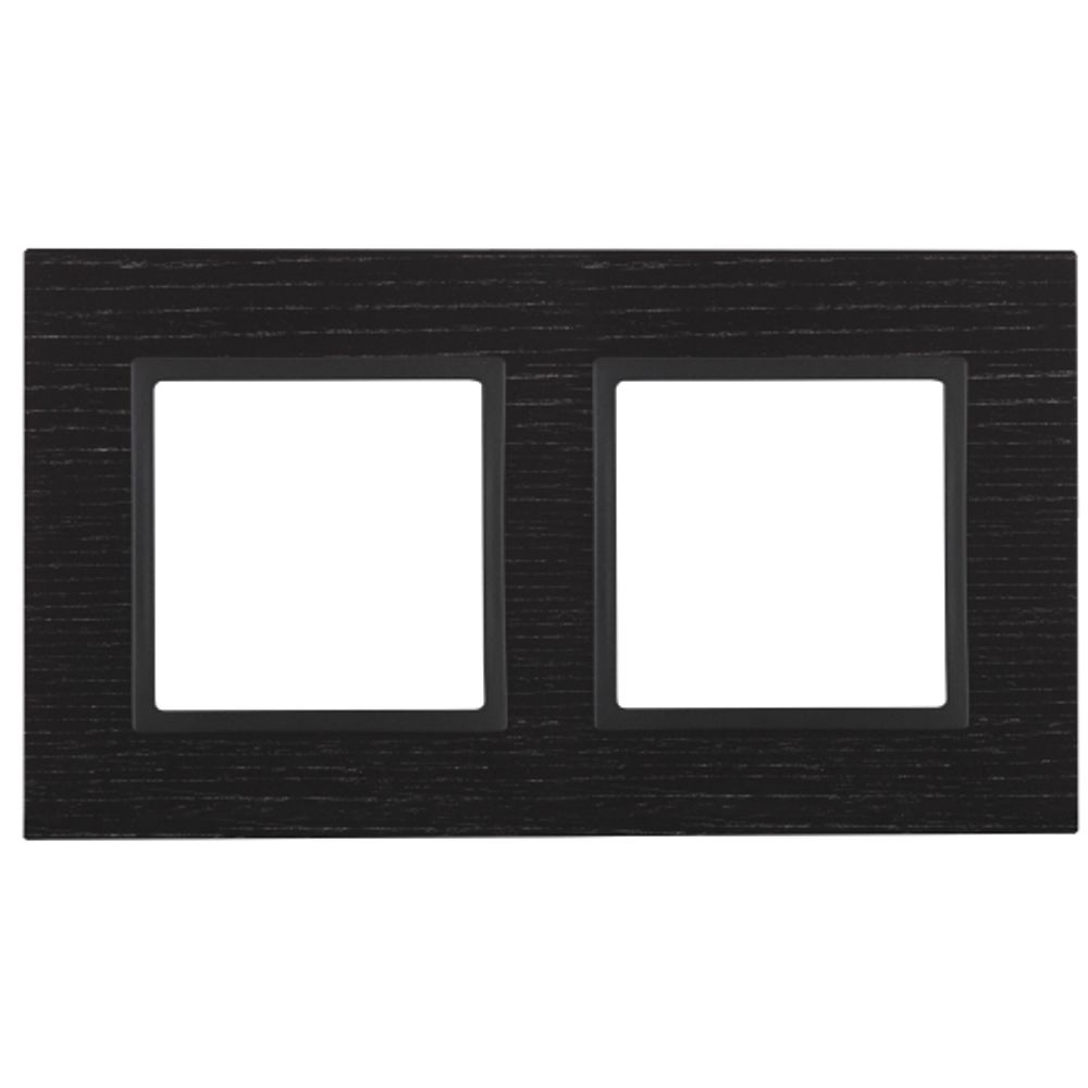14-5302-05 ЭРА Рамка на 2 поста, дерево, Эра Elegance, чёрн.дерево+антр