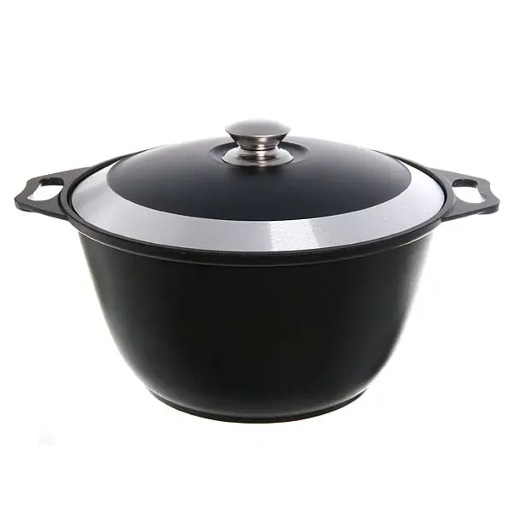 Кастрюля 4л литой алюминий с крышкой КМ-к40а