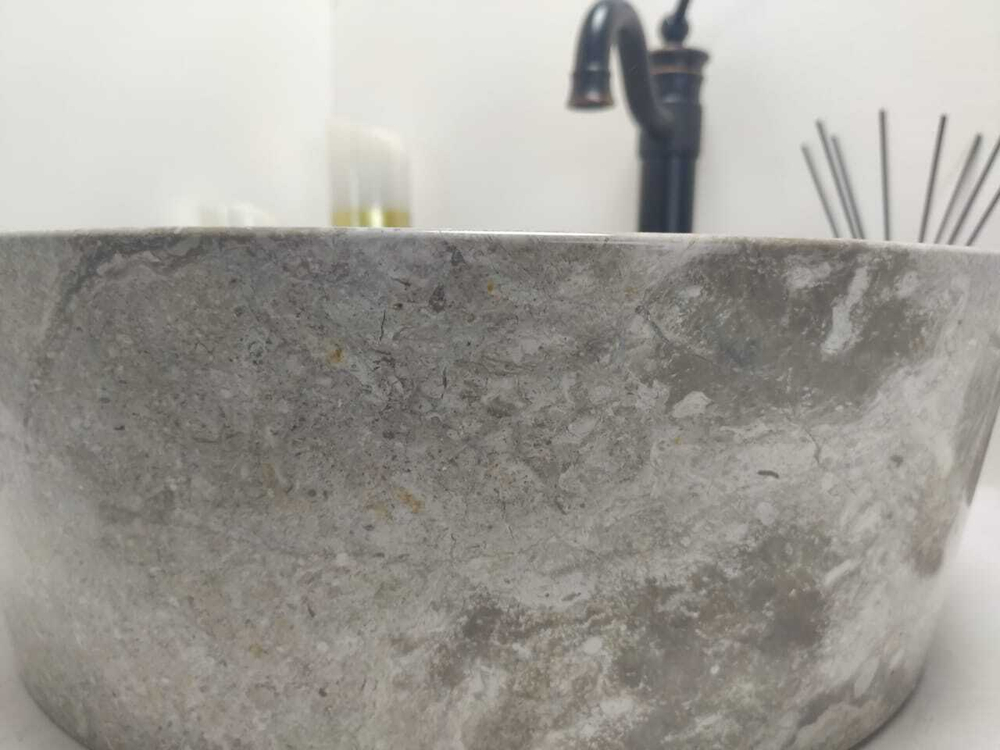Раковина из мрамора Drum Grey Medium DM-60197 45*45*15