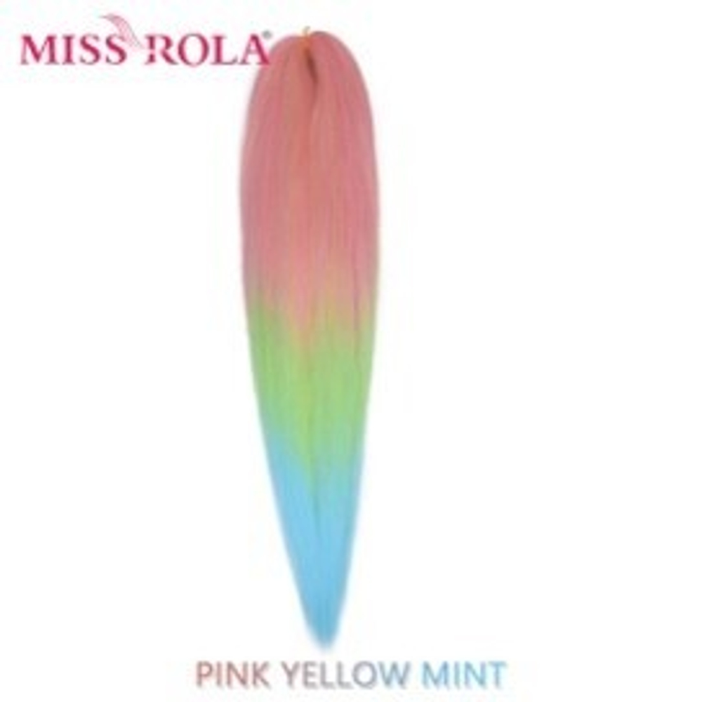 Канекалон M11 Easy Braid (искуственные волосы) 3 цветный Pink/ yellow/ mint