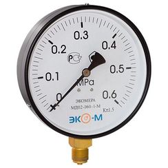 Манометр Экомера рад МД02 0-1,6МПаДк160 М20х1,5 ст