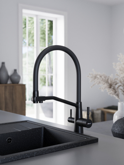 Смеситель для кухни Domaci Ливорно D5693BK матовый черный