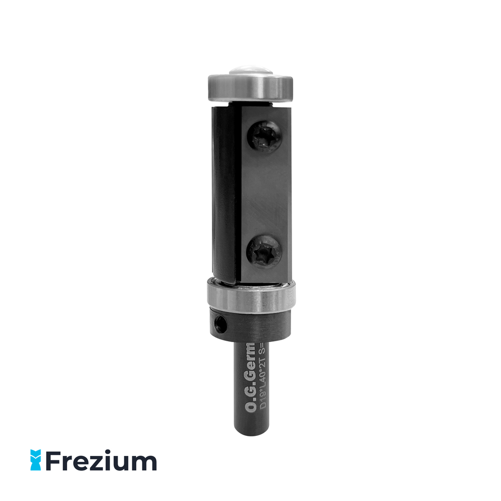 Прямая обгонная фреза с нижним подшипником и сменными пластинами &quot;O.G.Germany&quot; (S8xD19xL40xH80mm)