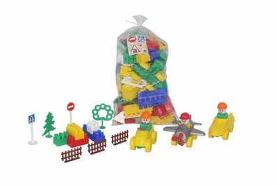 Конструктор "Строитель" 76 эл. в пакете (Полесье)