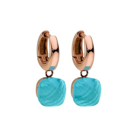 Серьги Qudo Firenze turquoise 300272 BL/RG