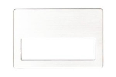 Бейдж 76х51мм с окном 60х12мм (белый) без крепления