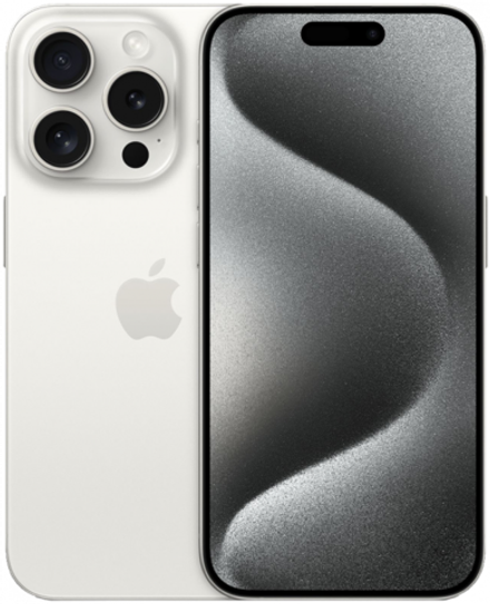 Смартфон Apple iPhone 15 Pro 256 ГБ, Dual: nano SIM + eSIM, Белый титан