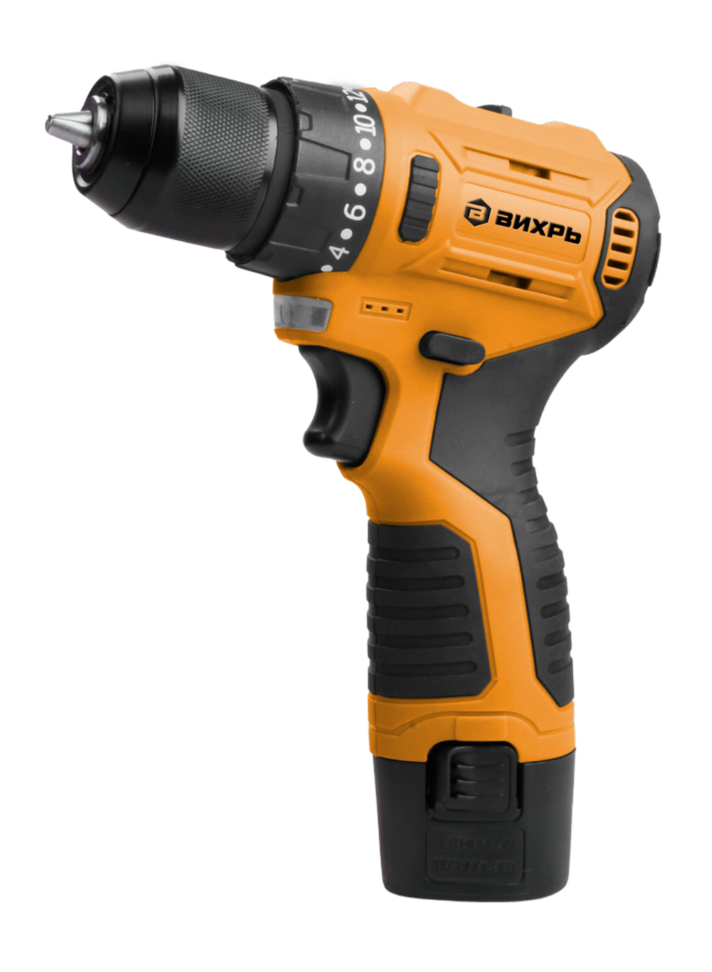 Дрель-шуруповерт аккумуляторная ДА-12Л-2К/Б (бесщеточный двигатель) Вихрь