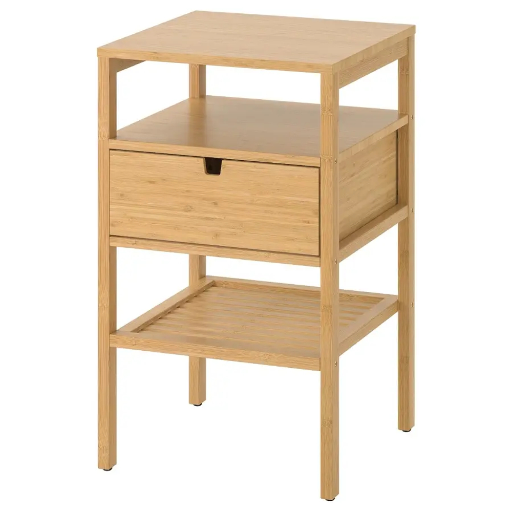 Тумбочка - IKEA NORDKISA/НОРДКИСА ИКЕА, 40х40х67 см, светло-коричневый