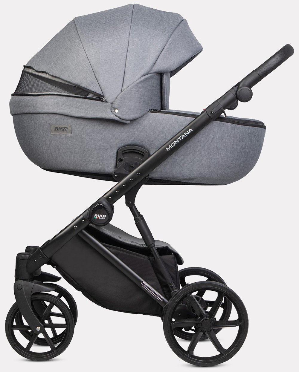 Детская коляска Riko Basic Montana 2 в 1 52 Grey (серый)