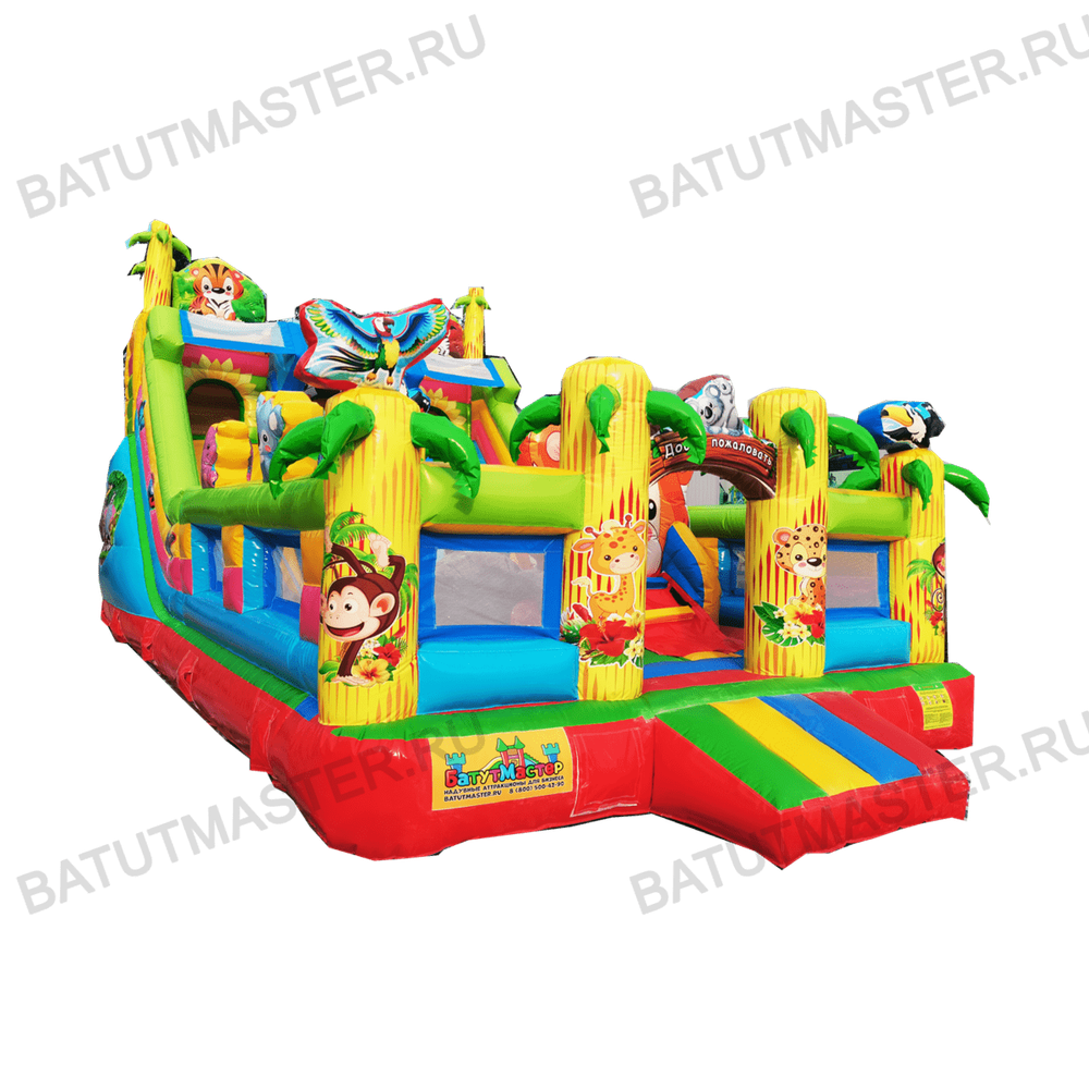 Коммерческий батут "Звериная команда", 10*5*5,5 м
