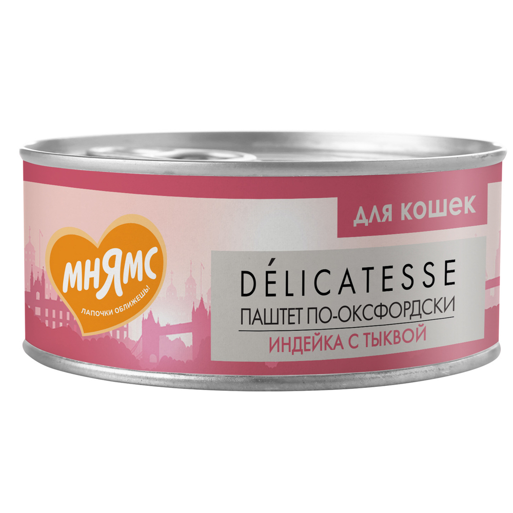 Консервы Мнямс Индейка с тыквой для кошек "Паштет по-оксфордски" 100 г