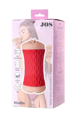 Двухсторонний мастурбатор JOS NADIN в красном цилиндре (Цвет: телесный)