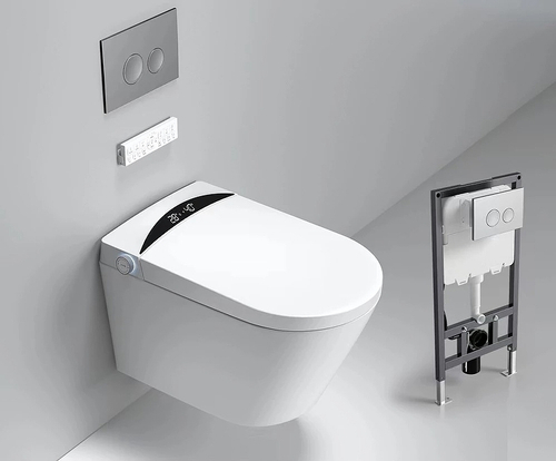 Комплект унитаза биде с инсталляцией Timo TE-751 с сиденьем Микролифт и клавишей смыва Хром