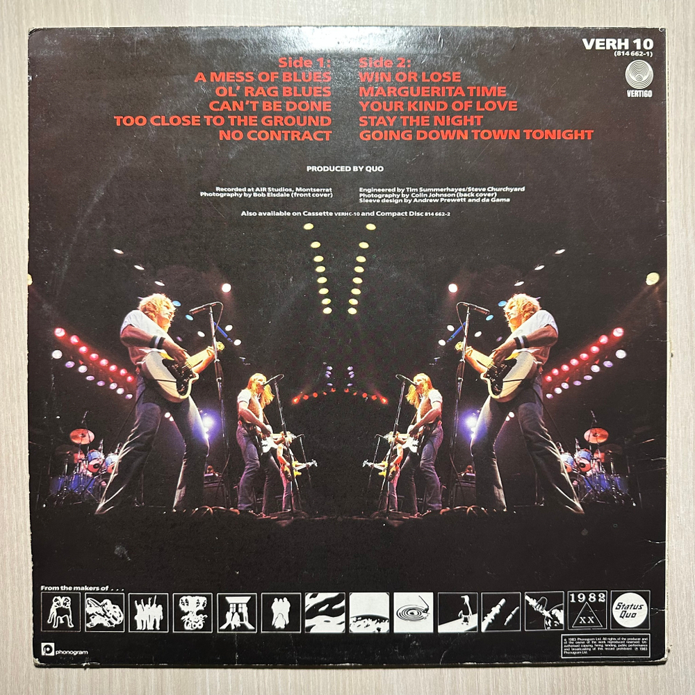 Status Quo - Back To Back (Англия 1983г.)