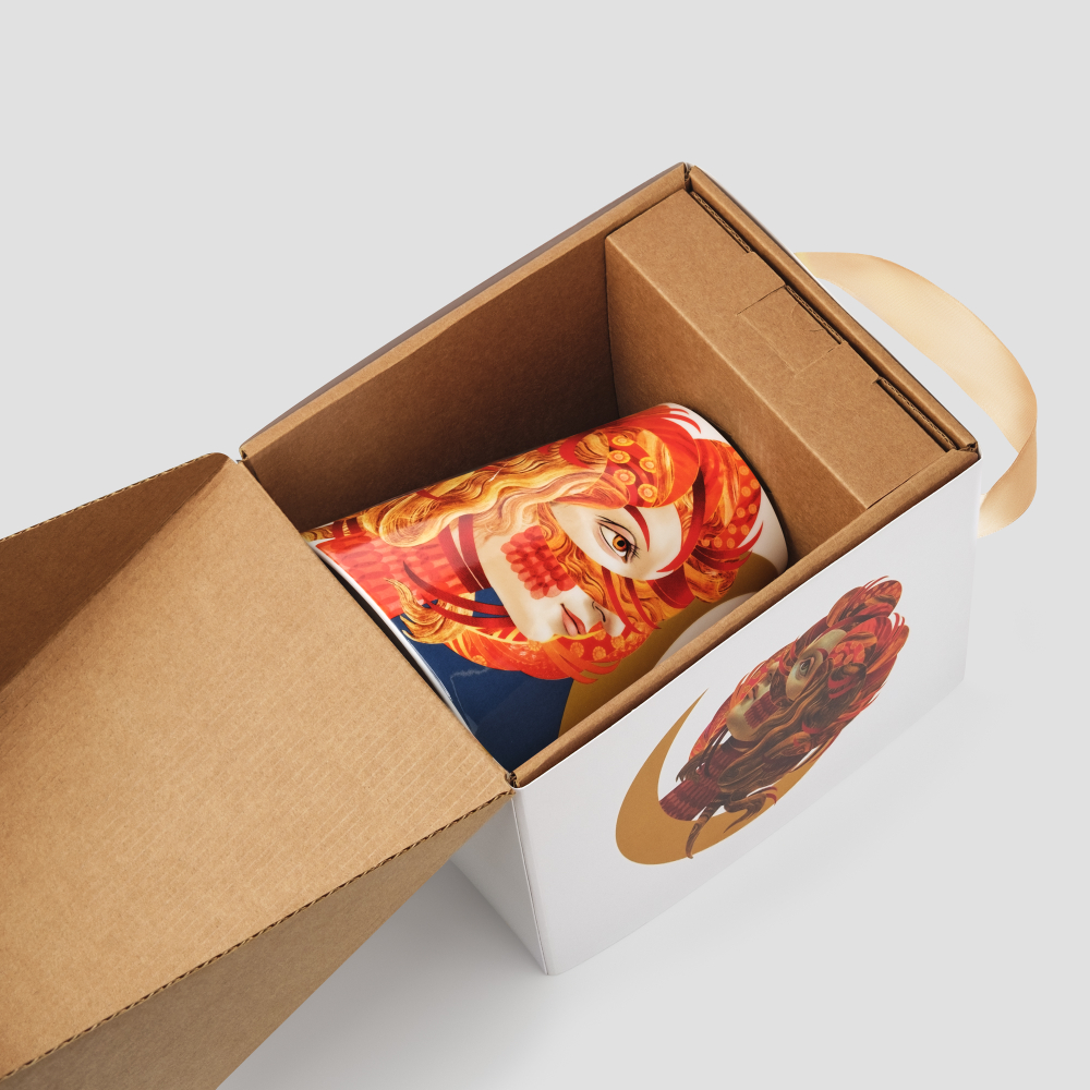 Мультиваза Farforite «Жар-птица» 1200 мл в подарочной коробке