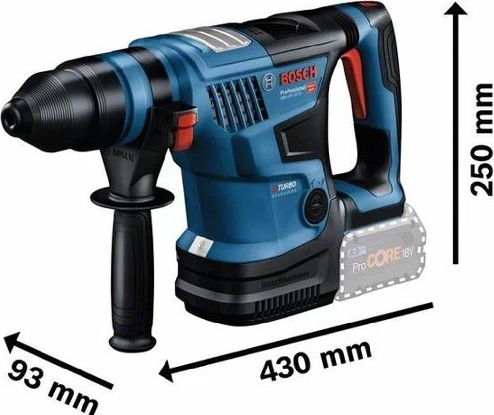 Перфоратор аккумуляторный BOSCH GBH 18 V-34 CF бесщеточный, без АКБ и ЗУ 0611914021