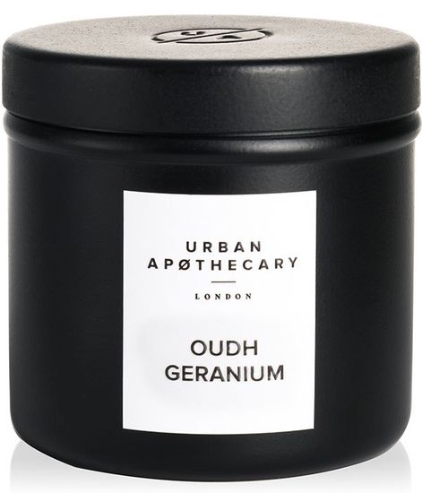 Уд и герань, ароматическая свеча travel, Urban Apothecary