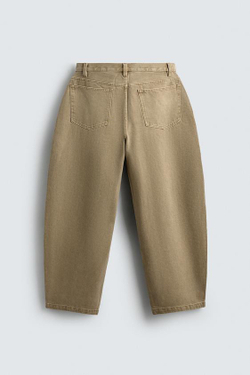 ZARA ДЖИНСЫ BALLOON FIT, ПЕСОЧНЫЙ