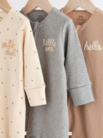 Комбинезон / Cлип для малышей Next 606-563, 3 шт., Бежевый, Серый