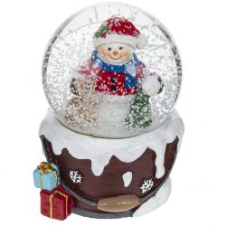 GAEM Фигурка декор в стекл шаре "Снеговик", D4,5 см, L5 W5 H6,5 см, 2в.