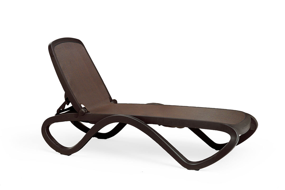 Шезлонг Nardi Omega без подлокотников, коричневый-кофе
