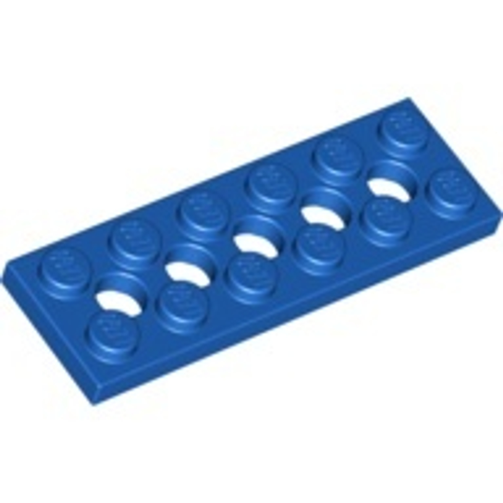 Lego Плитка 2x6 с 5 отверстиями (синий) 32001 / 4114027