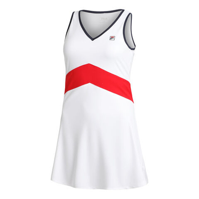 Женская теннисное платье Fila Gloria Dress Women - White, Multicoloured
