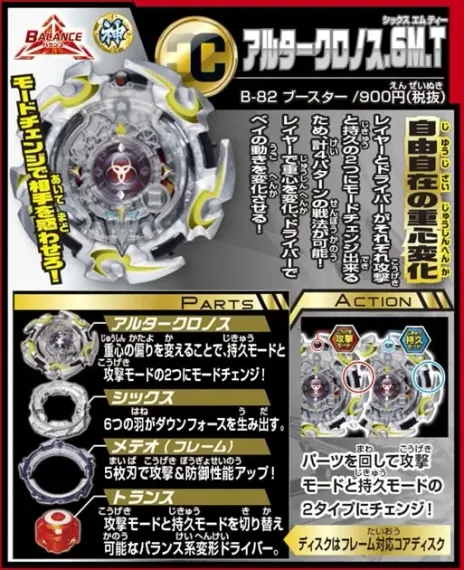 Волчок Alter Chronos 6Meteor Trans B82 от Takara Tomy