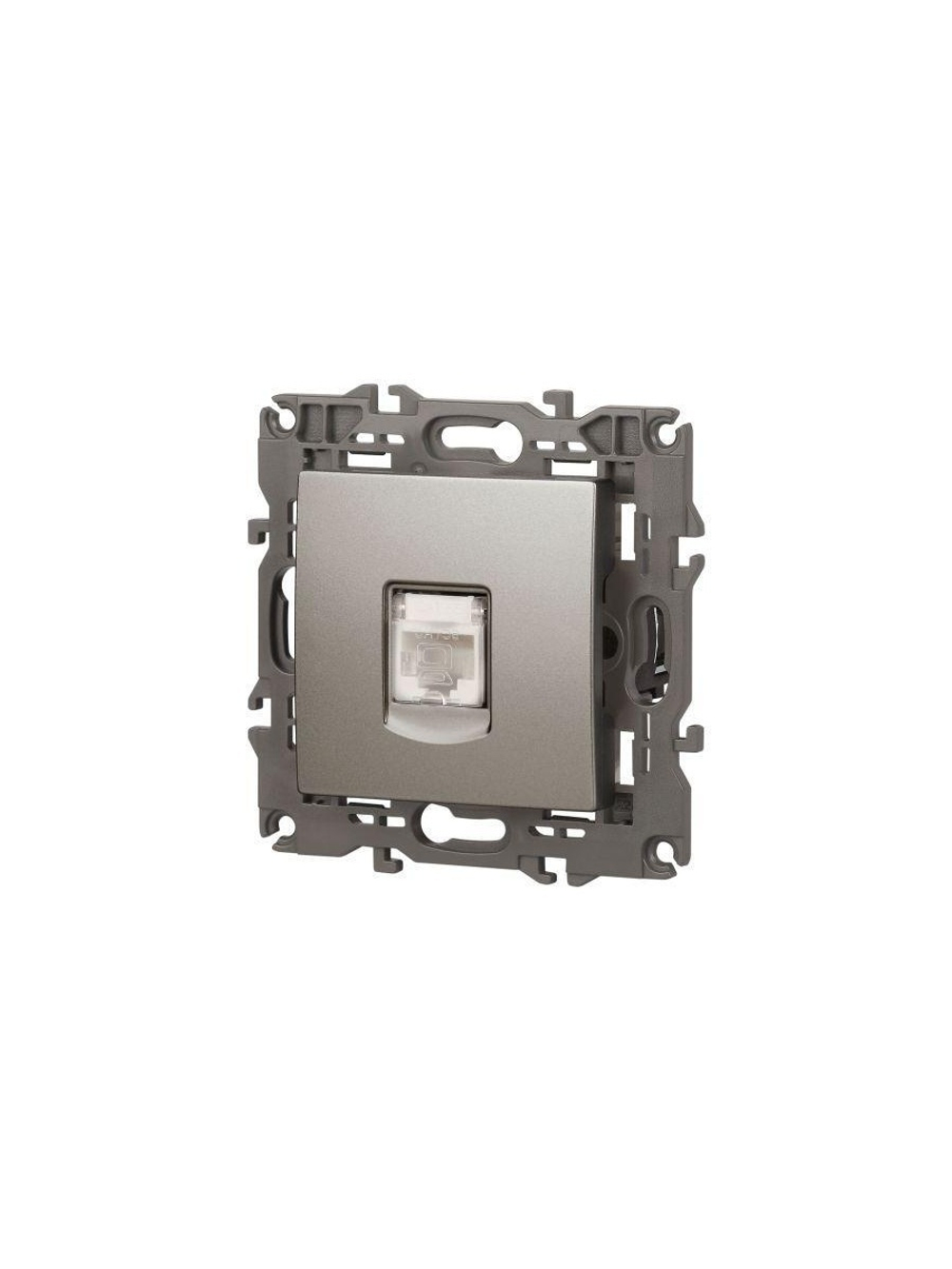 Розетка компьютерная Elegance 14-3107-16 RJ45 титан Эра Б0065764