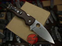 Нож Spyderco Shaman - клинок серрейтор, рукоять микарта