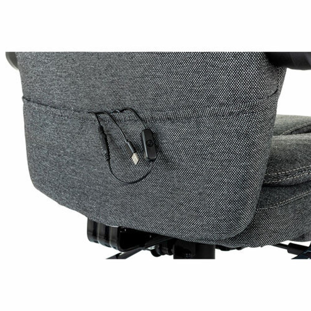 Кресло офисное CH-868MSG-BF, синхромеханизм, вибромодуль, подставка для ног, ткань, серое, 1998751