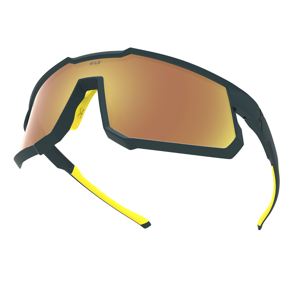 Спортивные очки HILX Big Head / Matt Green Yellow / Gold Lens