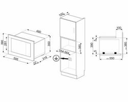 Микроволновая печь встраиваемая SMEG FMI320X2