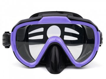 Набор маска+трубка в сумке Sargan Дайва-С черный/фиолетовый