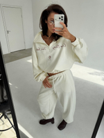 Брюки спорт кремовые