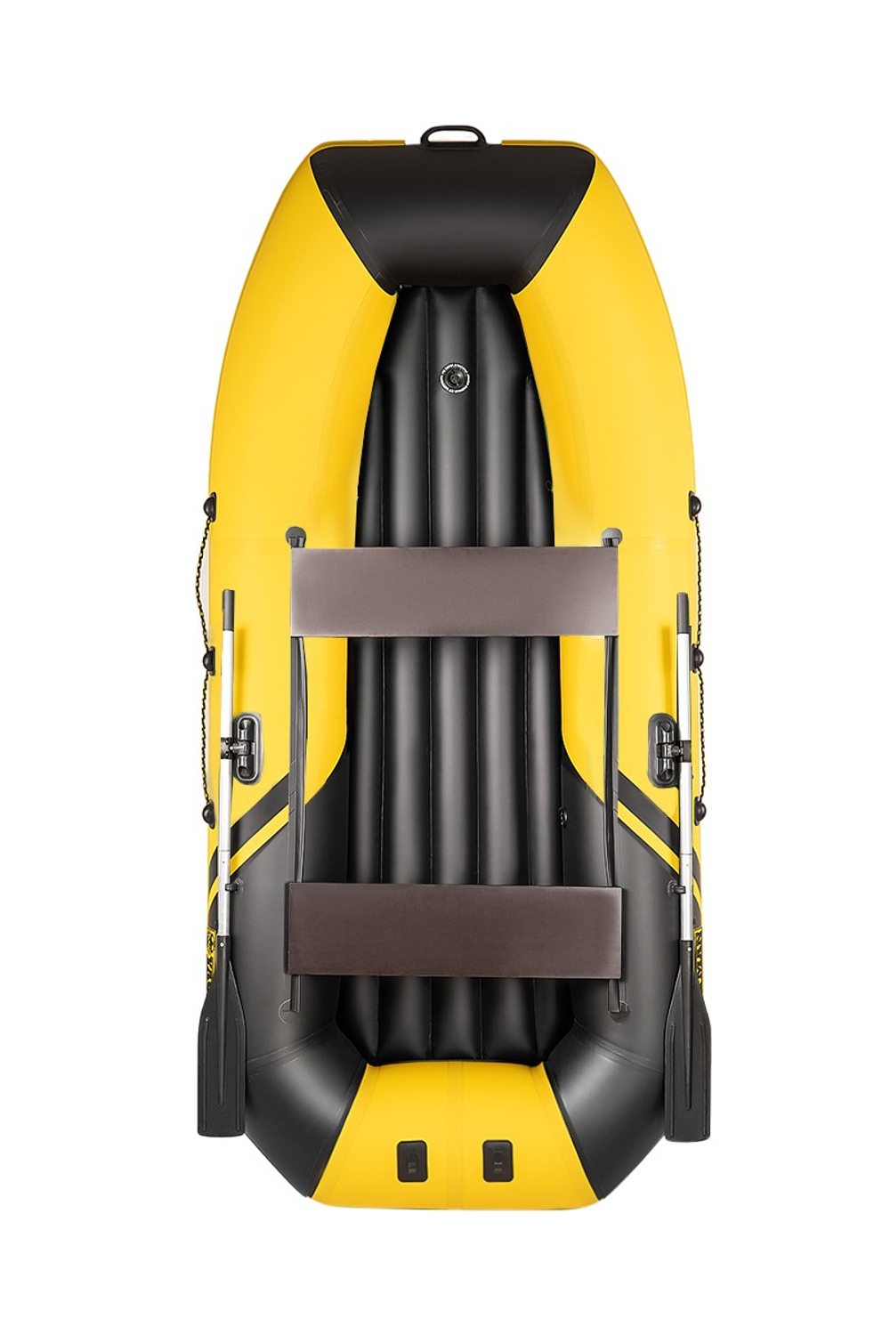 YACHTMAN-300 МНД НАДУВНОЕ ДНО (Яхтман) желтый-черный (лодка ПВХ с усилением)
