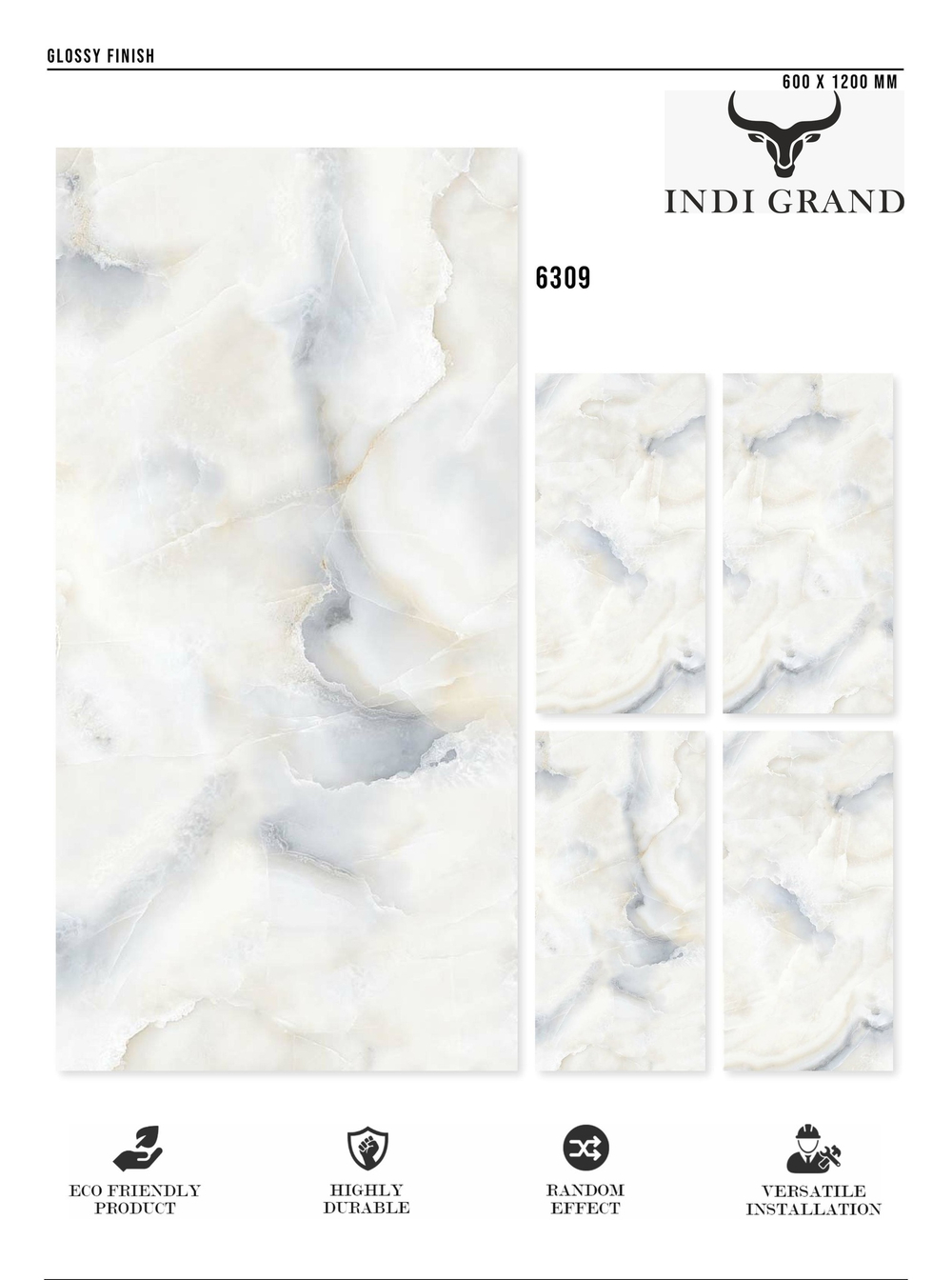 Керамогранит glossy №4 , 60х120, 6309