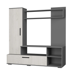 Гостиная Евро-2 графит/дуб крафт белый