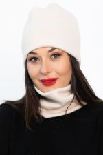 Комплект шапка шестиклинка и снуд (молочный) ШШС2-23М LT Collection