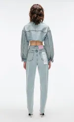 Джинсы Kraizy Stripes Прямые винтажный голубой