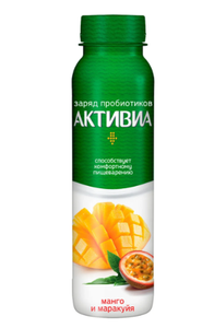ЙОГУРТ ПИТЬЕВОЙ  МАНГО-МАРАКУЙЯ 2.1% 270ГР АКТИВИА