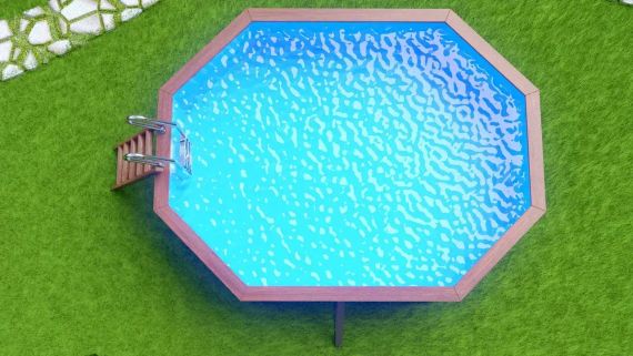 Морозоустойчивый сборный бассейн 550 х 370 см &quot;Енисей&quot; овальный