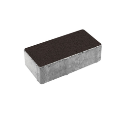 Тротуарная плитка ПРЯМОУГОЛЬНИК 200x100 мм - Гранит Коричневый