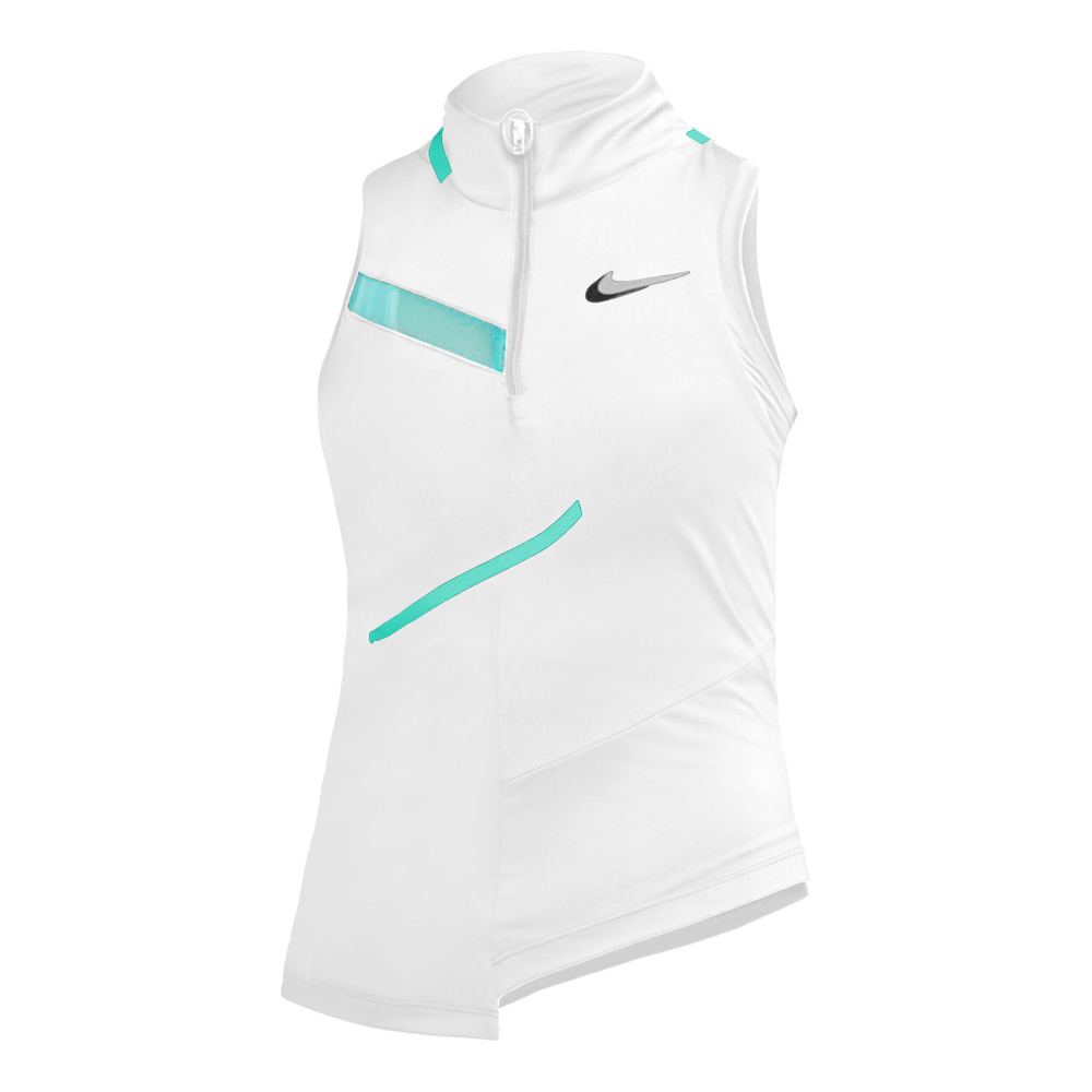 Женская теннисная майка Nike Court Dri-Fit Tank Top Women - White, Turquoise
