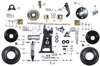 Запчасти к квадроциклу Motax Grizlik T200 | Grizlik T200 LUX. Рис. 1