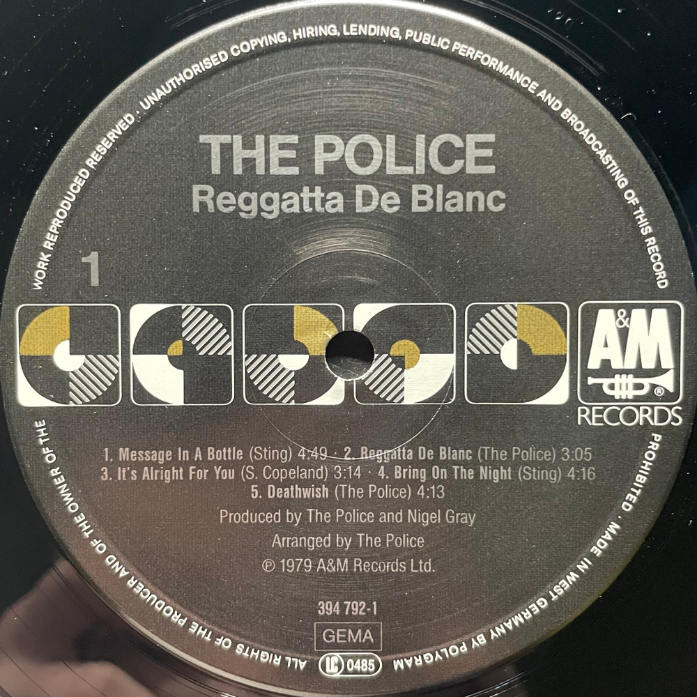 The Police ‎– Reggatta De Blanc (Германия)