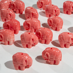 Подвеска резная "Слон", 17*20мм, коралловая пудра