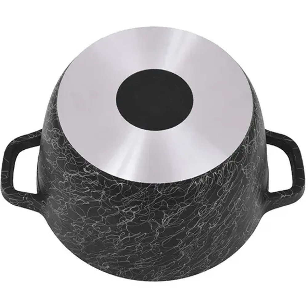 Кастрюля 2,5л «Грация» (черный/серебро) со стеклянной крышкой кчс25а